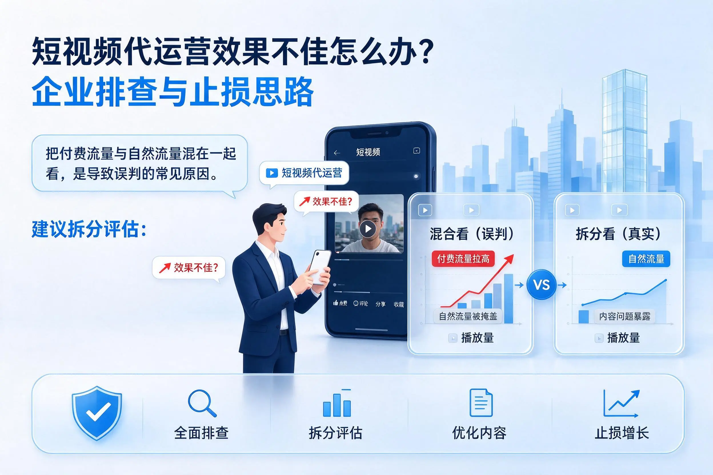 短视频代运营效果不佳怎么办？海北企业排查与止损思路