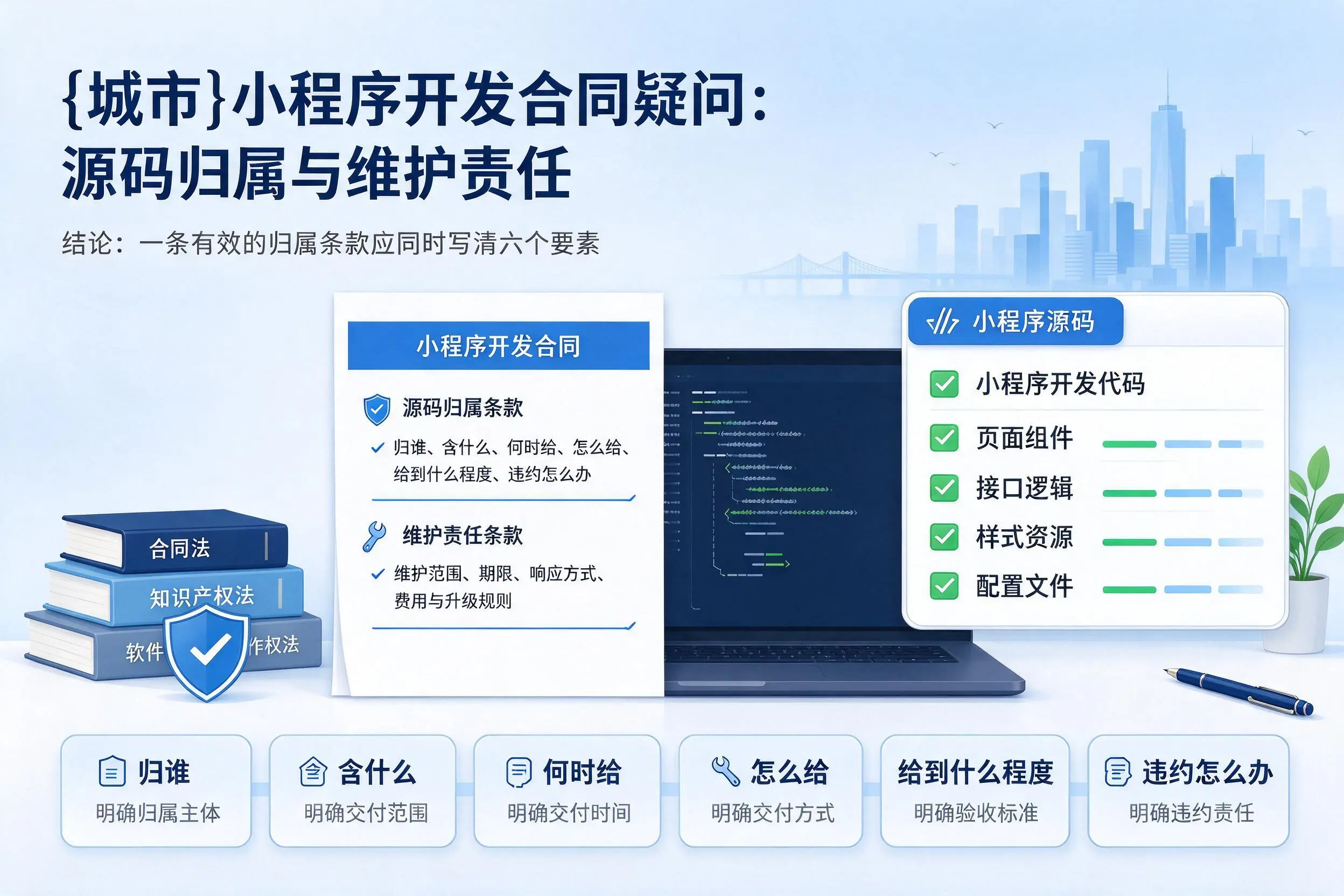 海北小程序开发合同疑问:源码归属与维护责任