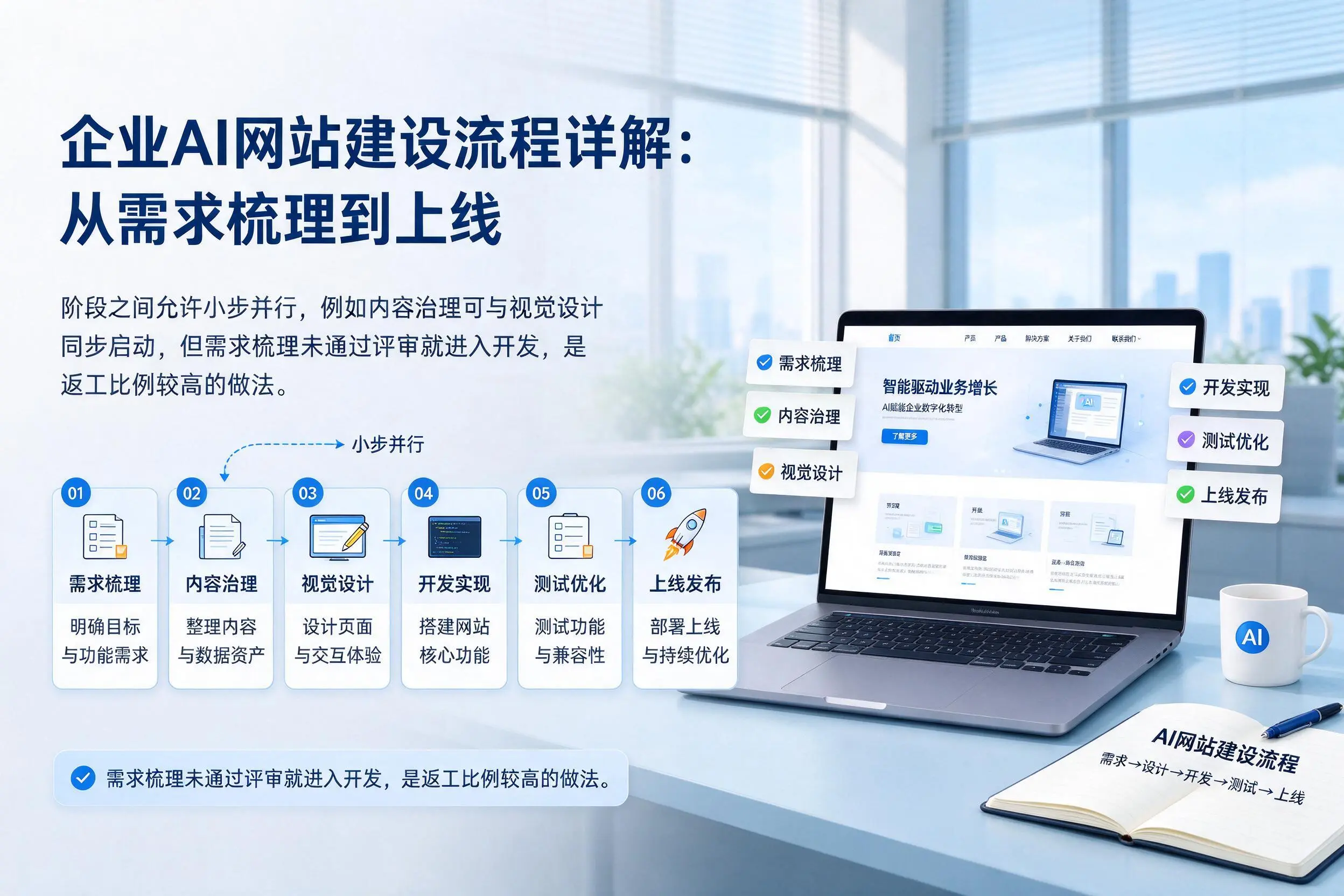 海北企业AI网站建设流程详解：从需求梳理到上线